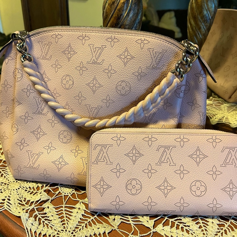 Louis Vuitton Pink Monogram Bag and Wallet Set